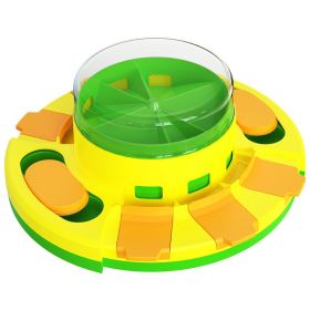 Pets press the feeder automatically;  dogs toys benefit wisdom;  pets press the leaky feeder (Color: Lake blue)