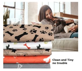 Three-layer Waterproof Pet Absorbent Pad (Color: Orange, size: L)