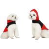 Dog Raincoat with Hood and Leash Hole, Adjustable Belly Strap, Reflective Strips