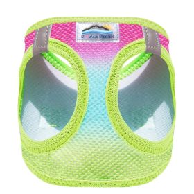 American River Choke Free Dog Harness Ombre Collection (Color: Rainbow, size: large)