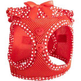 American River Choke Free Dog Harness Polka Dot Collection (Color: Red Polka Dot, size: large)