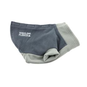 Highline Fleece Dog Coat (Color: Two Tone Gray, size: Size 24)