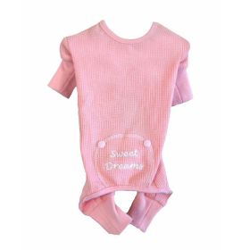 Sweet Dreams Thermal Dog Pajamas (Color: pink, size: large)